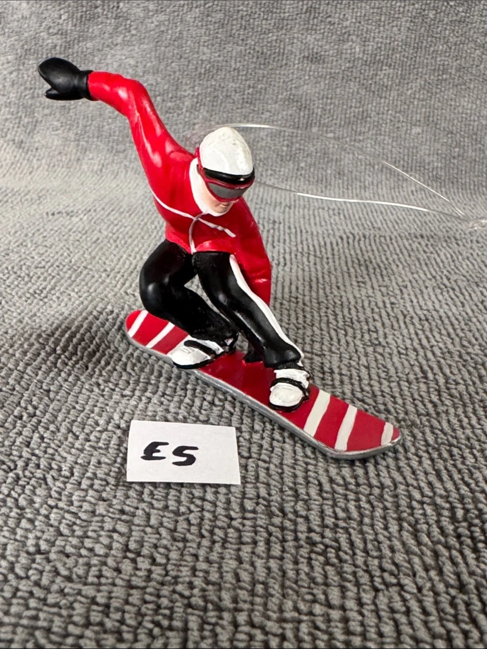 VTG Department 56 Cliff Ridge Snowboarder Christmas Tree Ornament